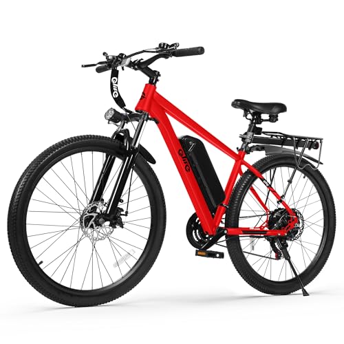 Image of Qlife Electric Bike for Adults /Teens Racer, 20+MPH 21-Speed Peak 1200W Brushless Motor Adult Electric Bicycles, 48V 10.4Ah Removable Battery Mountain Ebike, Up to 55 Miles, 27.5X2.1 Tire E Bike