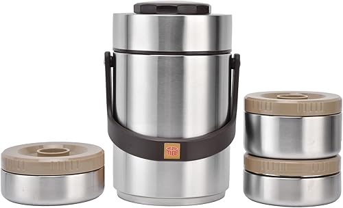 Miniatura 7 de Tarro de comida aislado, recipientes de almuerzo aislados de 67 onzas para alimentos calientes, acero inoxidable para adultos, barril de 3 capas a