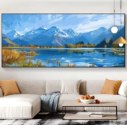 Painting décor maison grand format broderie diamant paysage forêt d'or