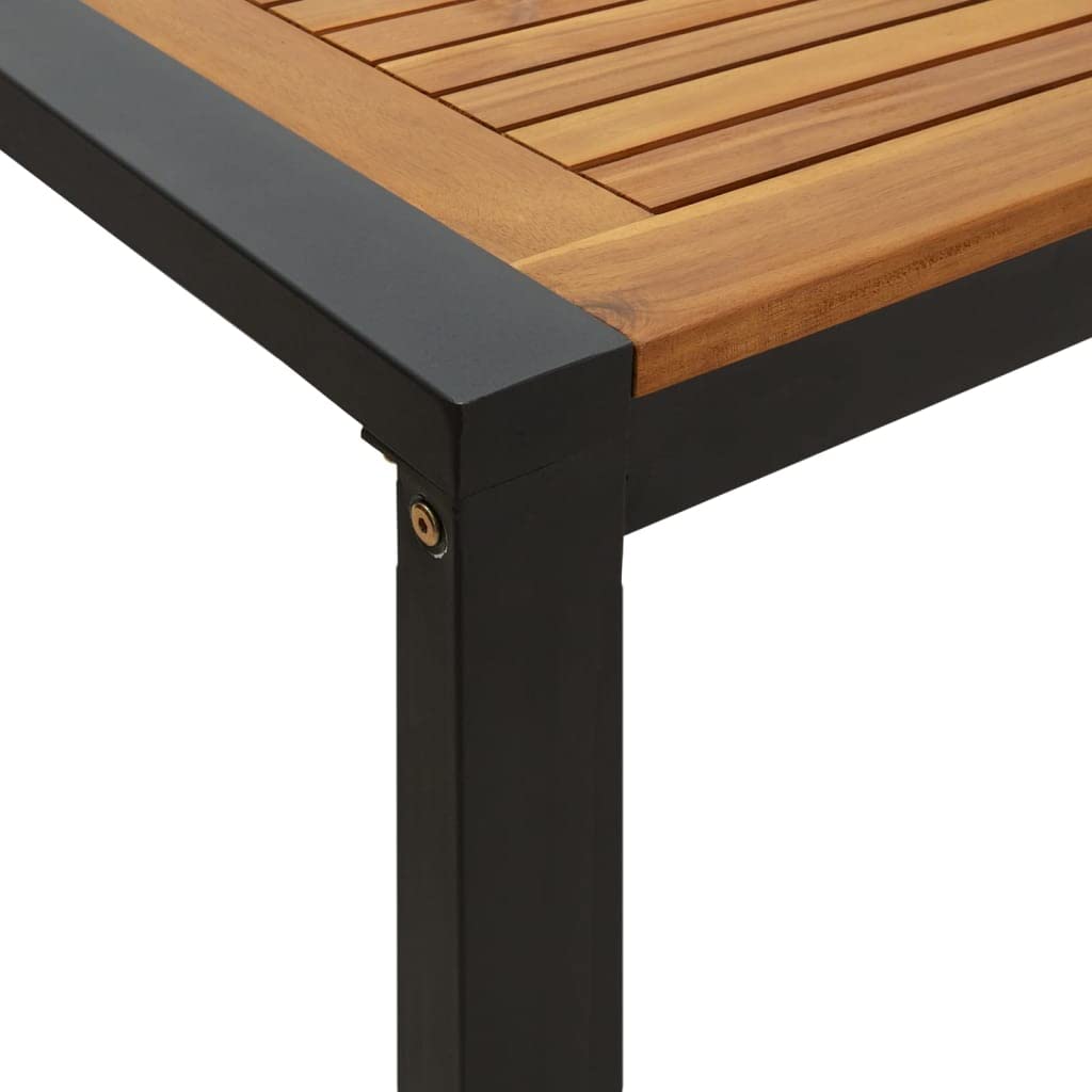 vidaXL Mesa de jardín con Patas en U Madera Maciza Acacia 180x90x75 cm, Mesa de Exterior, Muebles de jardín, Muebles de Patio, Mesa de Patio