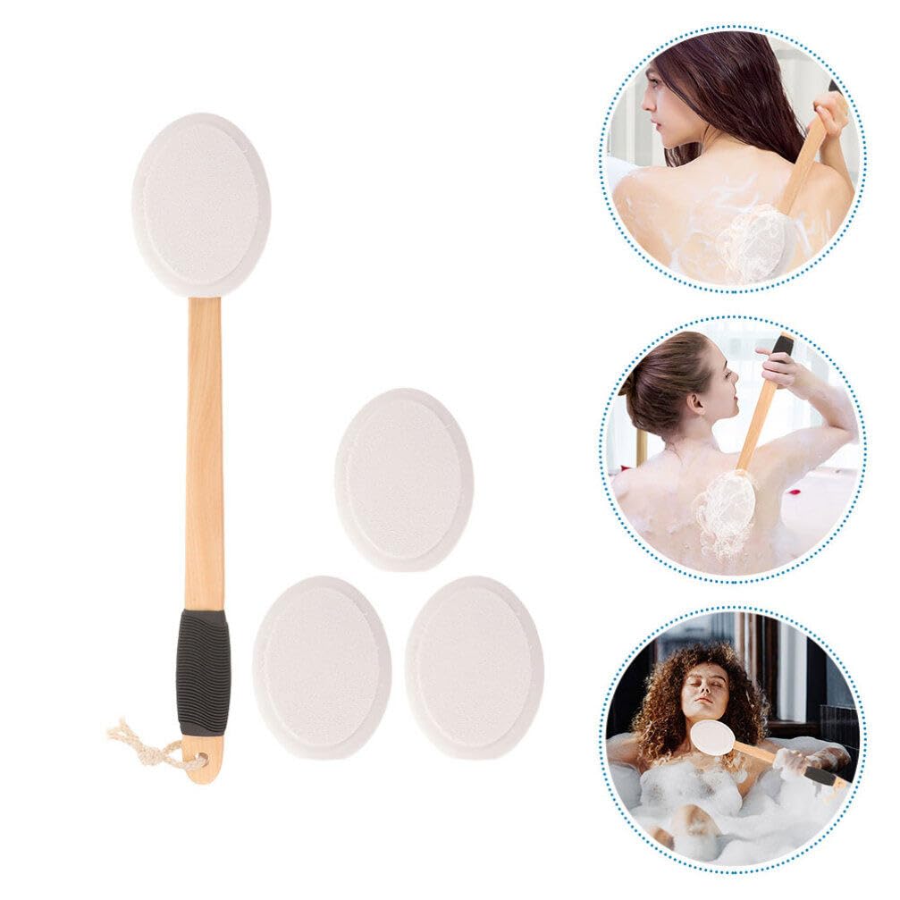 NOLITOY 1set Back Lotion Applicator with Replacement Handle Cream Applicator for Easy Application of Lotions and Sunscreen - Design for Secure Grip