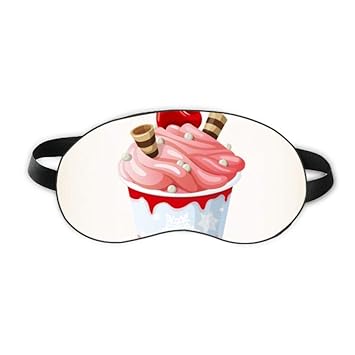 Pink Cherry Flavor Sweet Ice Cream Sleep Eye Shield Soft Night Blindfold Shade Cover