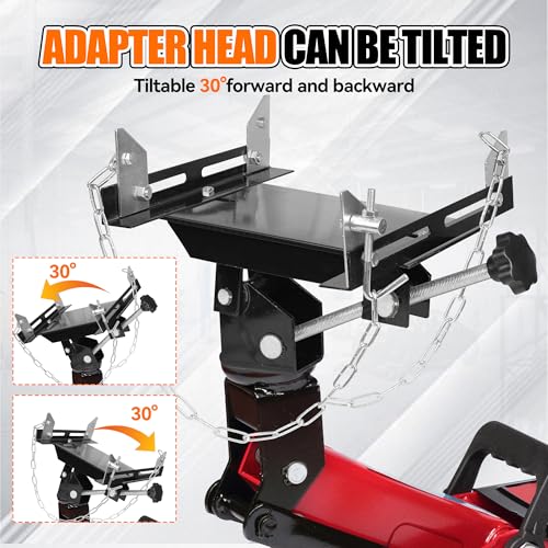 Image of Transmission Jack Adapter for Cars and Trucks, 1100 lbs (0.5 T) Capacity for Gearbox Removal, Dual Functionality for Passenger Cars and Light Trucks