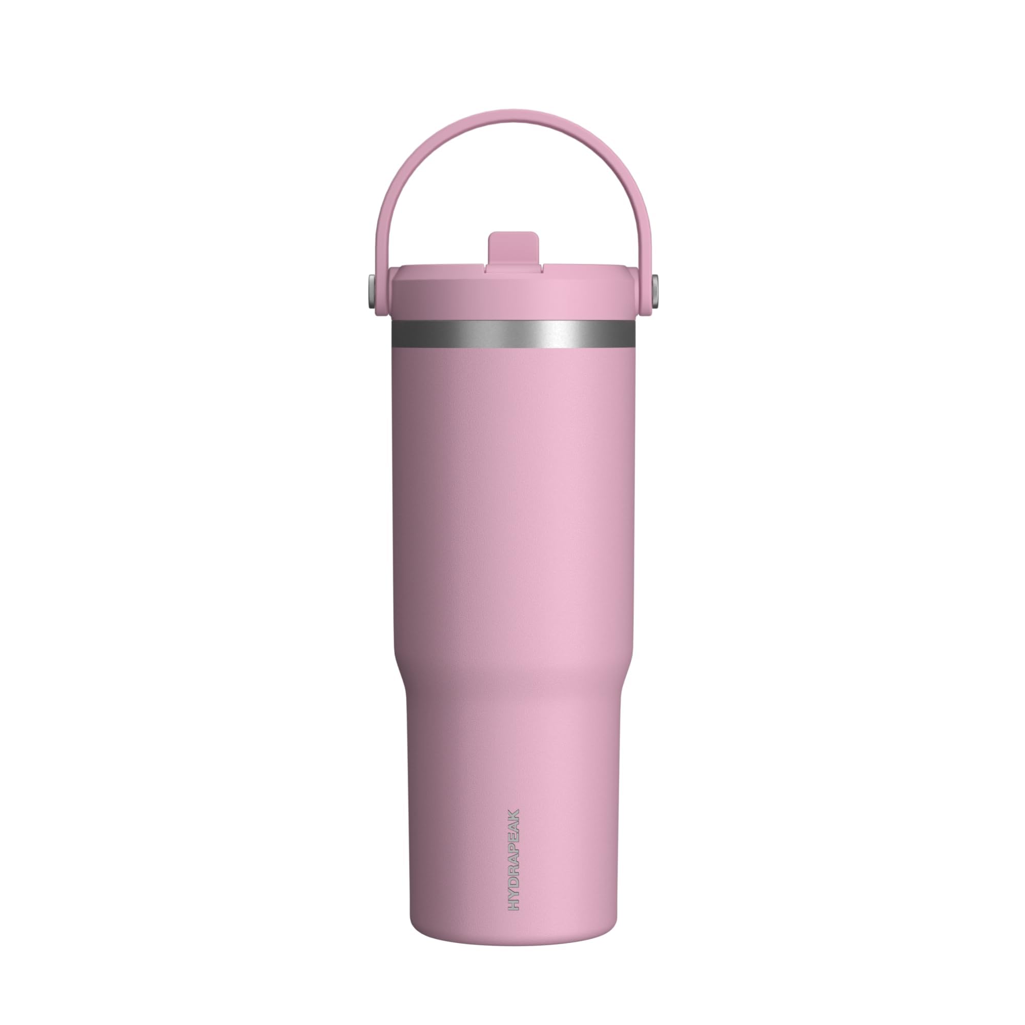 HYDRAPEAK 水筒 ピンク リボンデザイン 591ml Hydrapeak Nomad 32 oz Fun Sticker Prints Tumbler with Handle and