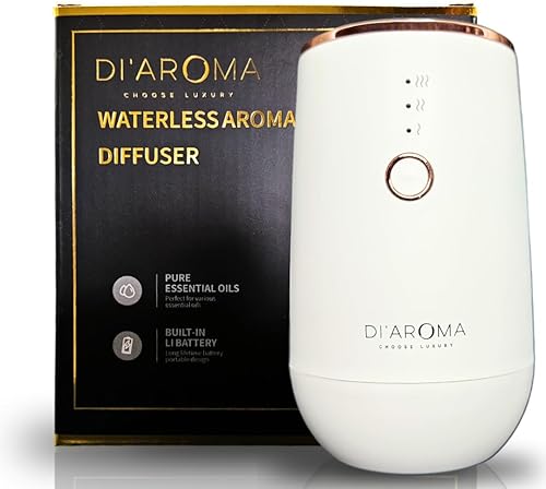 Miniatura 6 de Difusor de aceite esencial sin agua, difusor de aceite aromático nebulizador portátil para automóvil, hogar y oficina, recargable por USB, Blanco