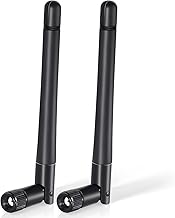 Bingfu Antenne WiFi Bi-Bande 2.4GHz 5GHz 5.8GHz 3dBi MIMO RP-SMA Mâle Omnidirectionnelle pour Caméra Sécurité IP Telecamera Routeur WiFi Recul FPV Carte PCIE Réseau sans Fil,2 Paquets