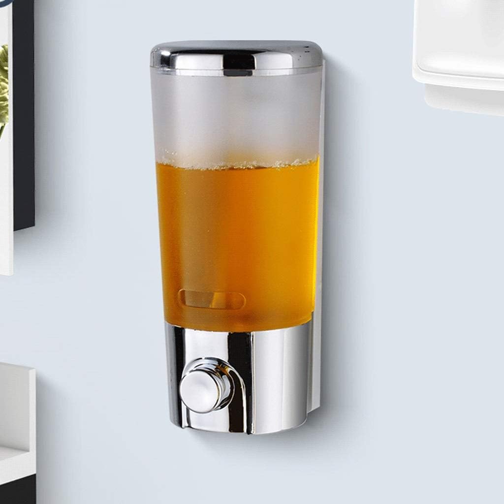 Dispenser Pump Soap Dispenser Wall Mount 400ml/13.5oz Refillable Commercial Soap Dispenser 1/2Chamber Shower Dispenser for Bathroom,Restaurant Lotion Dispenser