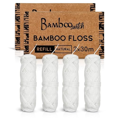Bamboo White Dental Floss Refills (4 Spools)