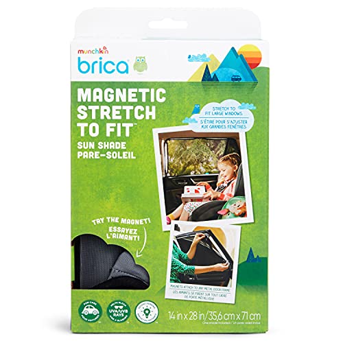 Munchkin® Brica® Magnetic Stretch To Fit™ Sun Shade, Black, 2 Pack #TOP6
