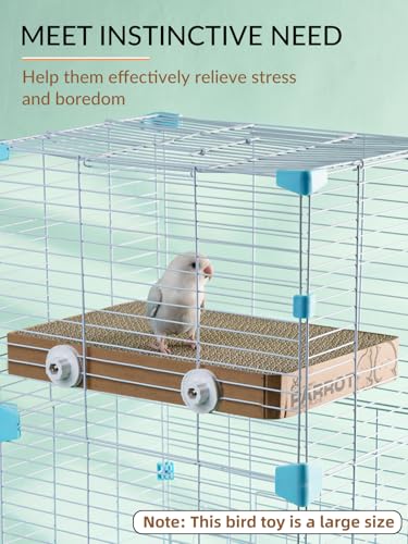 Image of 7.3 Inch Paper Bird Toys, Bird Platform, Parrot Toy, Help Birds Clean Beak, Release Stress, Reduce Boredom - Suitable for Budgie, Cockatiel, Lovebird, and Other Small to Medium-Sized Pet Birds
