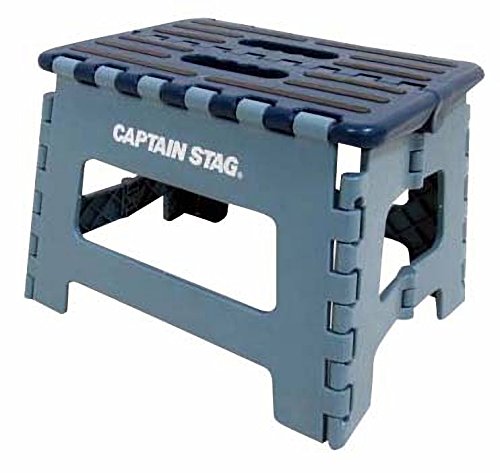 キャプテンスタッグ(CAPTAIN STAG) 踏み台 ステップ 椅子 折りたたみ ステップ Sサイズ ブルー UW-1511