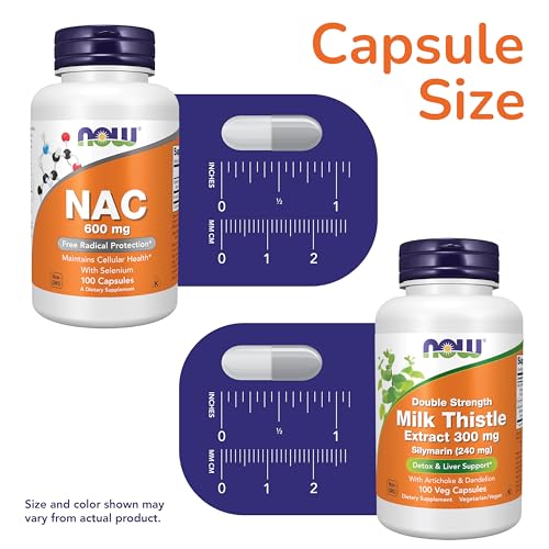 NOW Foods NAC with Selenium and Milk Thistle Bundle