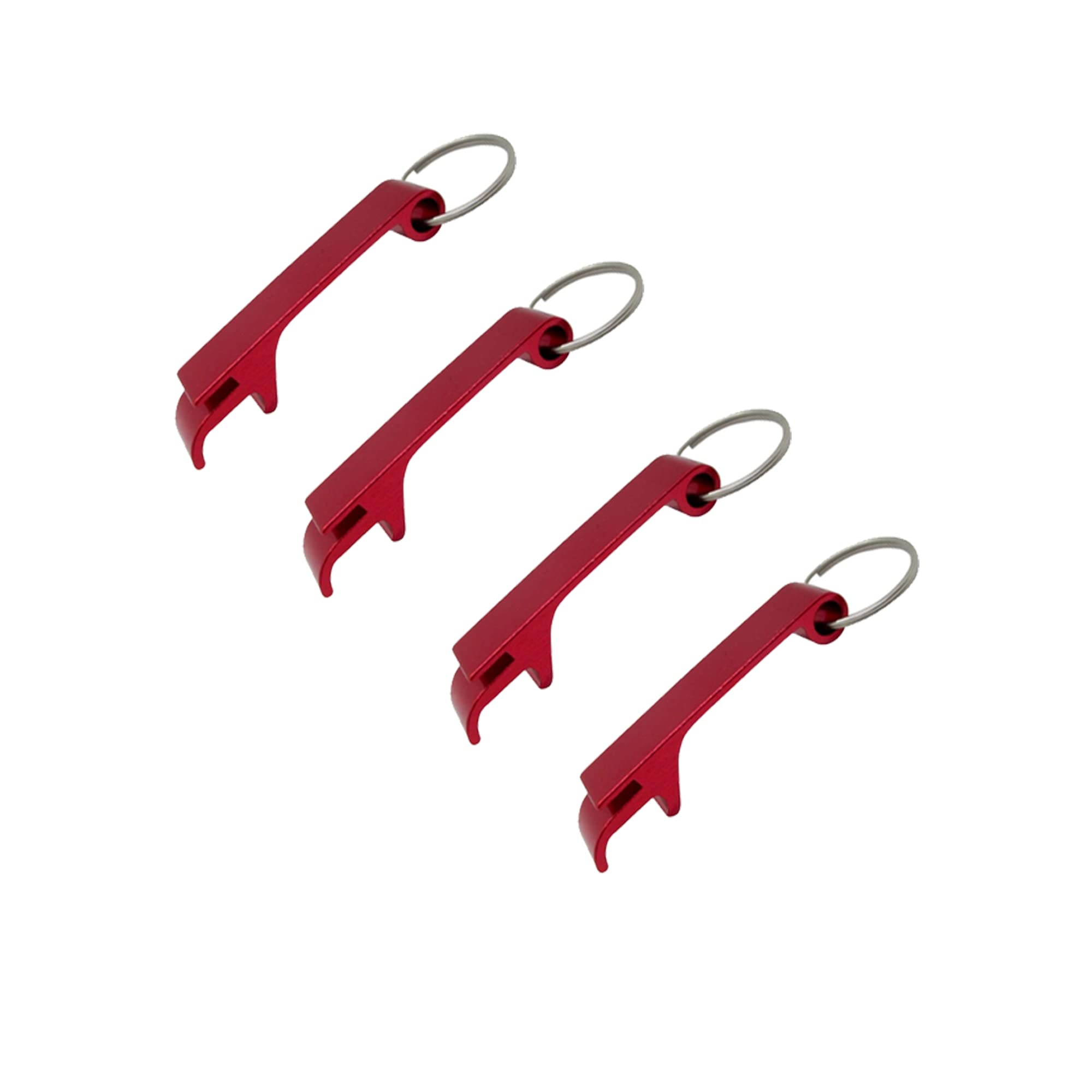 Gadgetime USA Abridor de tapas de cerveza, juego de 4 piezas, abridor de botellas de cerveza, abridor de tapas de botellas para cerveza, refrescos, latas (rojo)