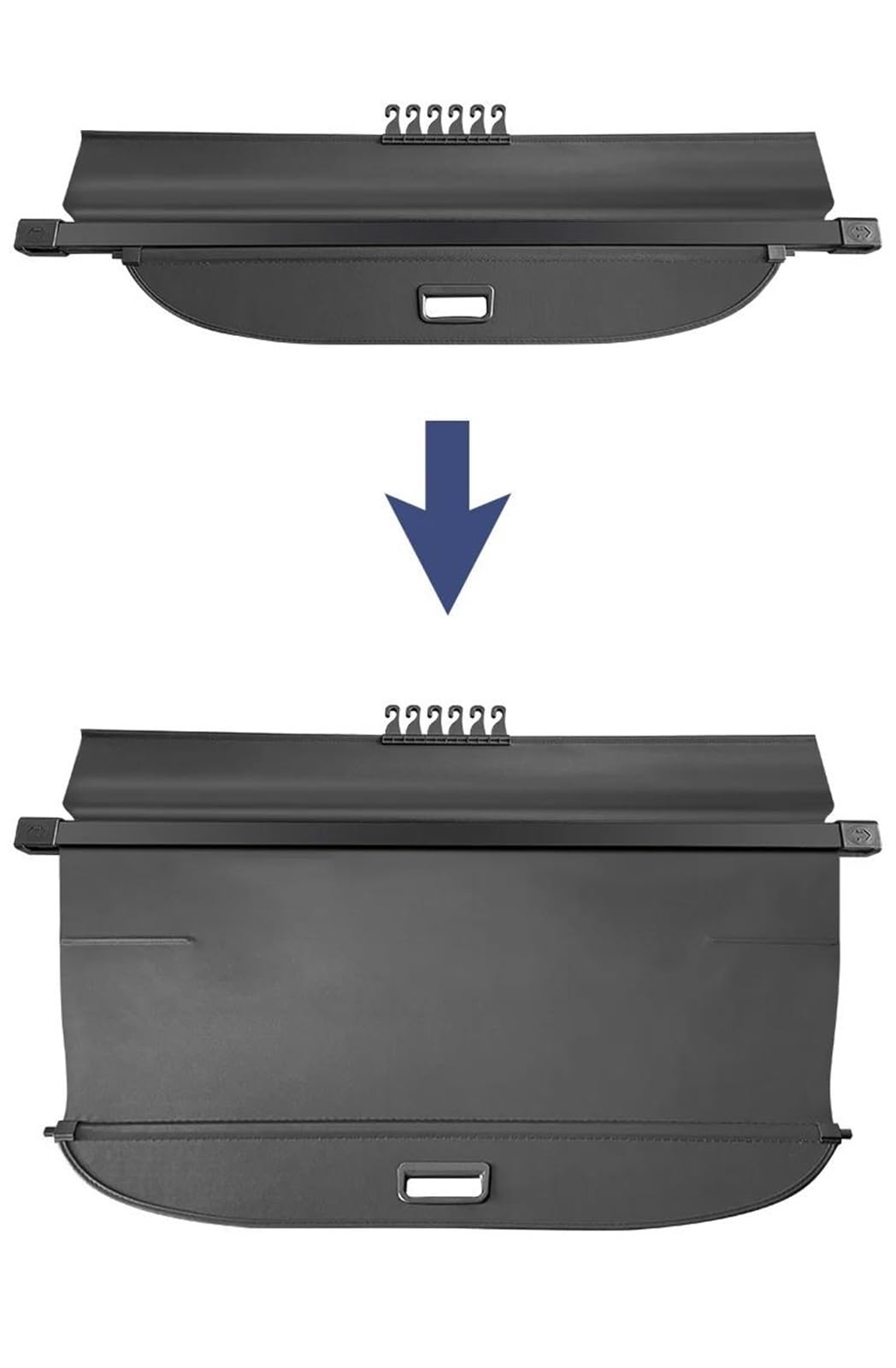 Generisch Kofferraumabdeckung Für Citroen Für Grand C4 Für Picasso 7 Sitzer 2014-2018 Versenkbare Trunk Cargo Abdeckung Anti-Peeping Schild Privatsphäre Auto Zubehör Laderaumabdeckung(Canvas)