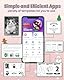 Phomemo Mini Tragbarer Drucker-Thermo Bluetooth Taschendrucker Instant Telefon Fotodrucker, kompatibel mit iOS, Android, für Journal DIY Studie Weihnachtskindergeschenk, lila, 3 Rollen Papier