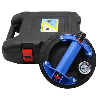 8" Metal Glass Suction Cup for Rough Surface, Vacuum Glass Lifter Sucker Lifter for Granite Lifting & Window Replacement, with Carrying Case