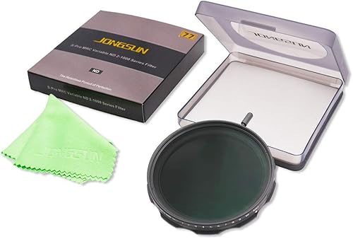 Miniatura 9 de Filtro ND variable de 3.031 in, S-Pro MRC de 16 capas de nano recubrimientos, más de 10 paradas ND2-ND1000 ajuste continuo graduado, kit de paño de