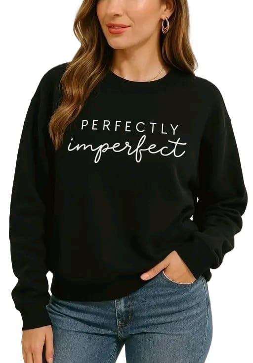 Women Girls Trendy Printed Sweatshirt Long Sleeve Fashionable Winter Clothing-image-33