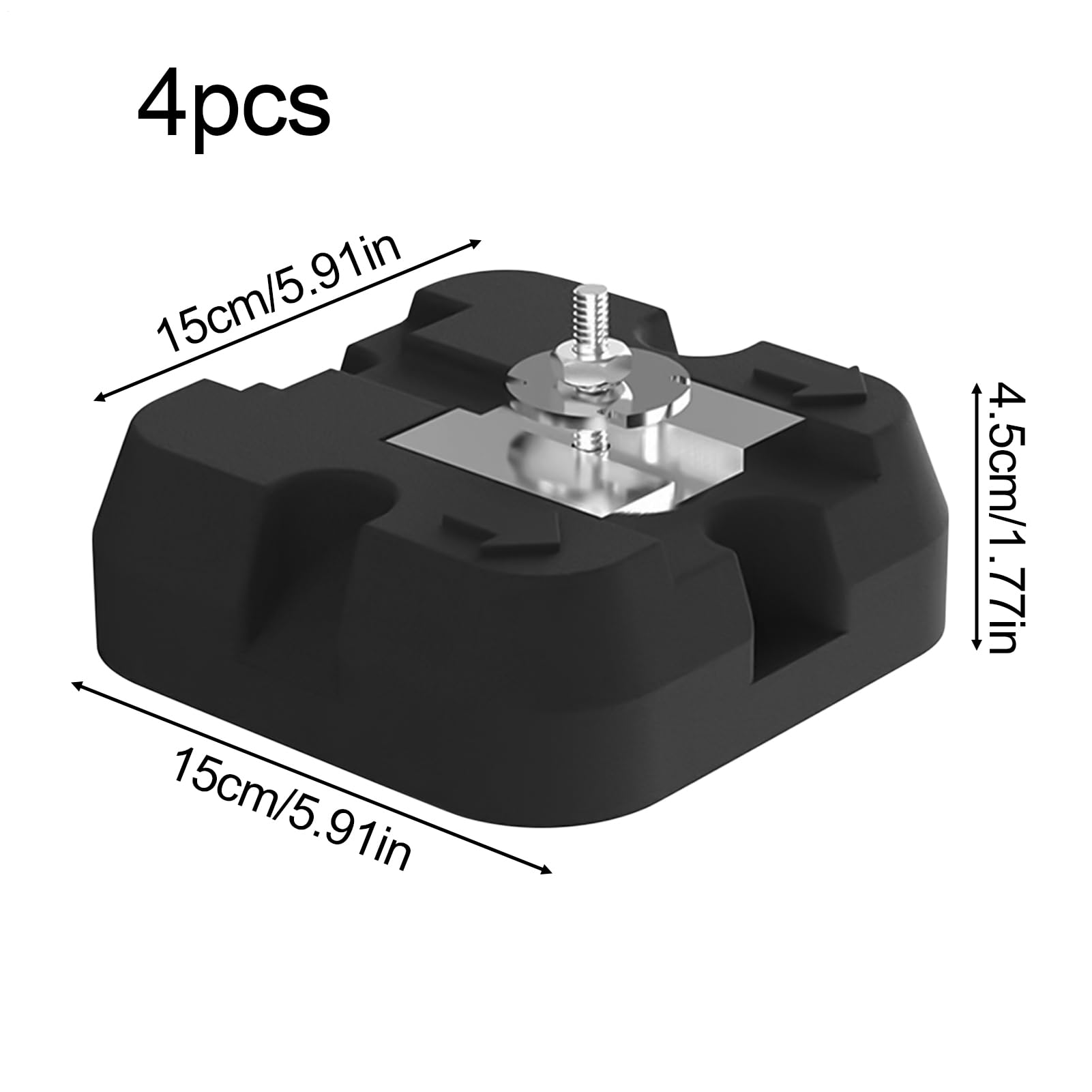 Bases para Unidad Exterior de Aire Acondicionado Bases Para Aire | 4 Piezas Soportes Antivibración Capacidad 500 kg