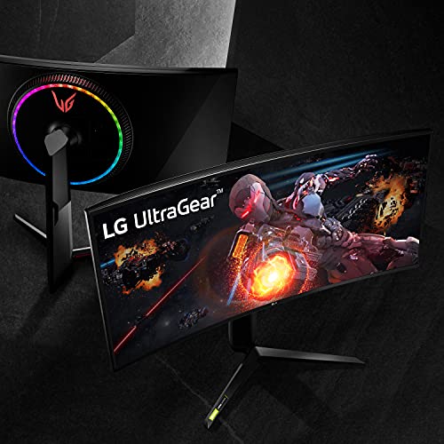 Image of LG 34GP950G-B 34 Inch Ultragear QHD (3440 x 1440) Nano IPS Curved Gaming Monitor with 1ms Response Time and 144HZ Refresh Rate and NVIDIA G-SYNC Ultimate with Tilt /Height Adjustable Stand - Black