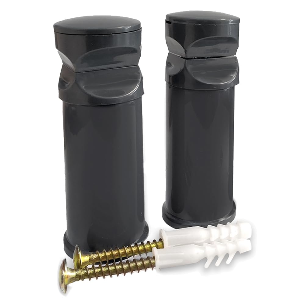 Myhomeware Anthracite Grey 2 Single Universal Brackets For Flat Heated Towel Rail Radiators