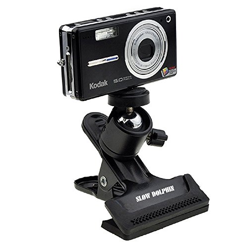 Slow Dolphin Tripod Camera Clip Clamp Flash Reflector Holder Mount With 1/4 Inch Screw 360 Degree Swivel For Studio Backdrop Camera Slr, Digital Slr, Video Came（Black） #TOP3