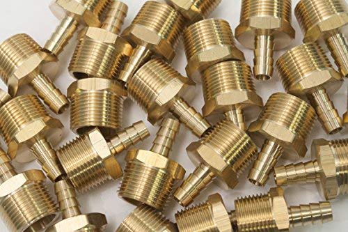 Raccordo A Barra Ottone 3/8 Raccordo A Barra In Ottone Massiccio 3/8" - Per Tubi ID 1/4", Filettatura Maschio NPT, Per Aria, Carburante, Acqua Tubo Carburante - Foto 5