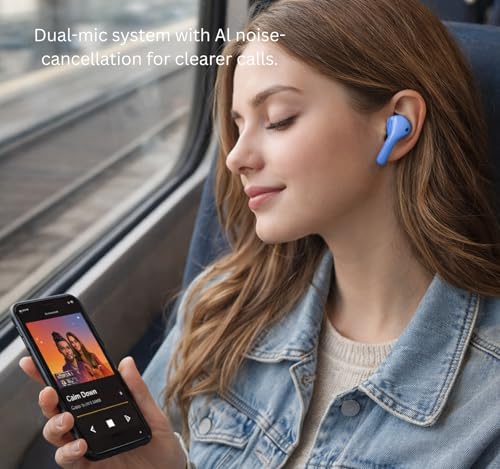 Image of Bluetooth Nord Buds 3R for OnePlus with 54H Total Playtime, 12.4mm Drivers, 3D Spatial Audio, Dual Device Pairing, AI 2-Mic Clear Calls, 47ms Low Latency (Blue)