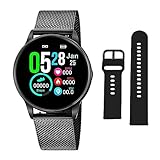 Montre Connectée Femme – Smartwatch : Design moderne avec des fonctionnalités avancées pour un usage quotidien plus pratique et efficace. Une smartwatch élégante et polyvalente, idéale pour les femmes recherchant une montre connectée complète avec options santé, activité et notifications. Parfaite pour le travail, la routine quotidienne ou les moments décontractés avec un style actuel.