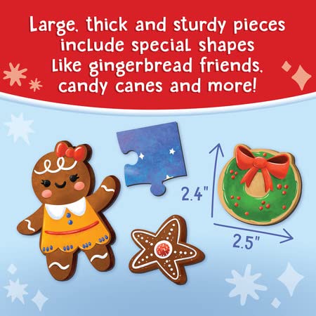 Peaceable Kingdom Gingerbread Friends Scratch and Sniff Puzzle for Kids Ages 5 & Up - 84 Pieces with 7 Special Scented Pieces - 14" x 19" - Image 4