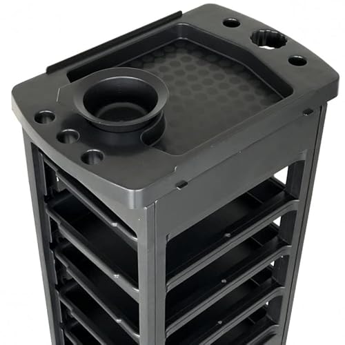 Tavolino di servizio per parrucchiere, 5 ripiani