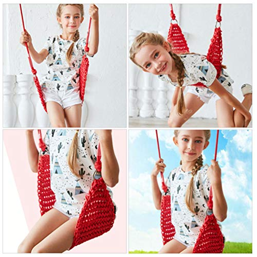 NICEXMAS Cadeira de Balanço Infantil Cadeira de Balanço Interna Corda Ajustável Ao Ar Livre Fora de