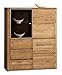 Produktbild Vitrine Jussara 10, Farbe: Bernstein, Eiche teilmassiv - 150 x 124 x 42 cm (H x B x T)