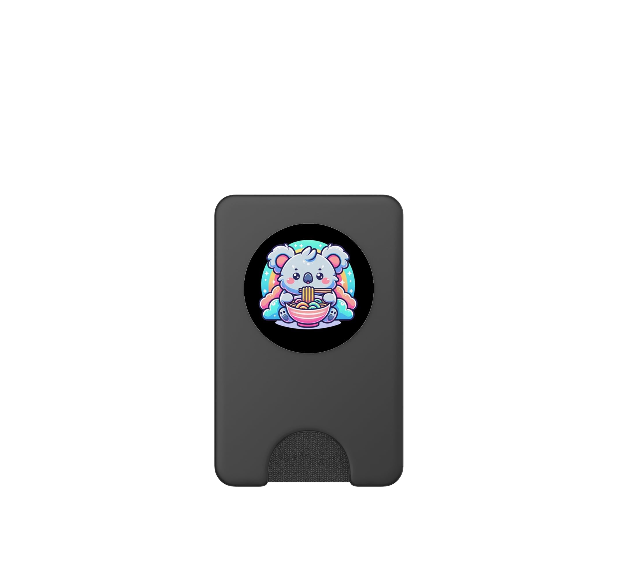 Illustration Arc-en-Ciel Mignon Koala Ramen Bol PopSockets PopWallet pour MagSafe