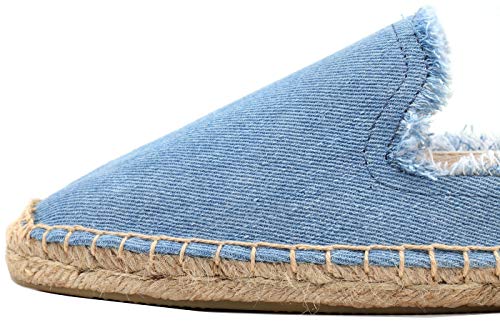 Image of Women's Simple Mule Breathable Flat Espadrilles Shoes, Pure Color Mules