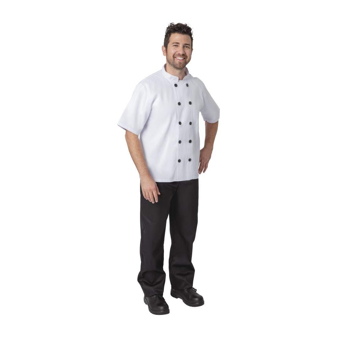 Nisbets Essentials Unisex White Chef Jacket L (2 Pack)