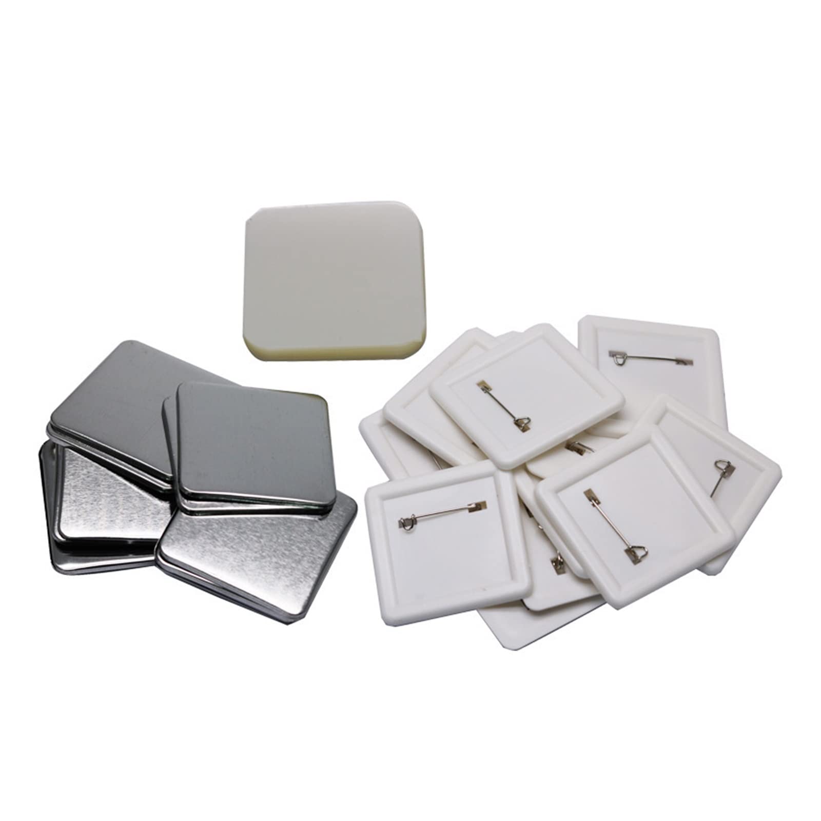 100 Pz/set Piazza Foglio di Plastica Distintivo 35/55mm Materiali Consumo Macchina FAI DA TE In Bianco Accessori,Multiuso(35 * 35MM)