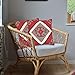Handicraft Bazarr Poszewka na poduszkę do wystroju domu zestaw 2 ręcznie wiązana jutowa poszewka na poduszkę narzuta kępkowa poduszka szyjna boho poduszka do odpoczynku na ciało etniczna poduszka podróżna 45 x 45 cm