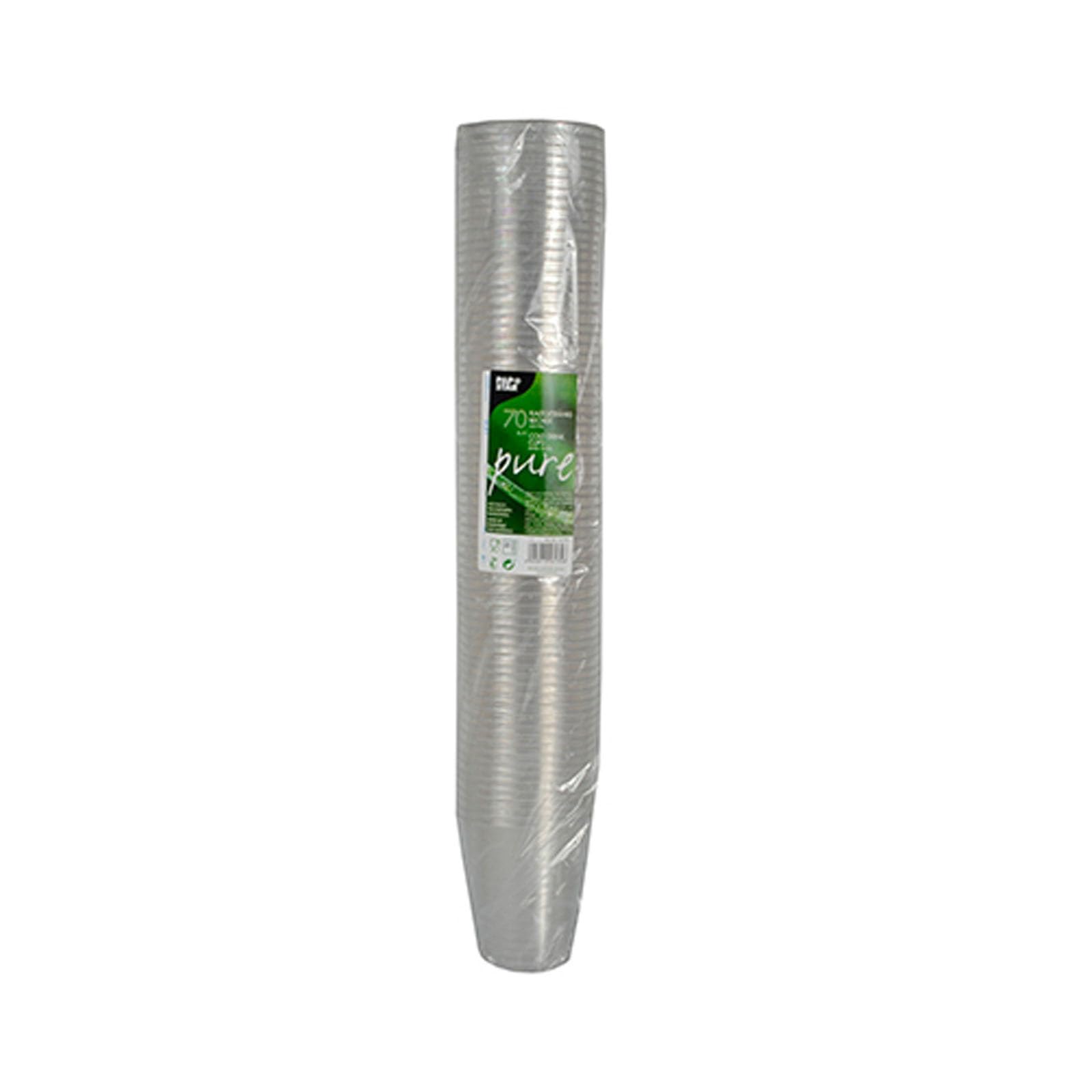 1120 Kaltgetränkebecher, PLA Pure 0,3 l Ø 9,5 cm 11 cm glasklar Plastik mit Schaumrand