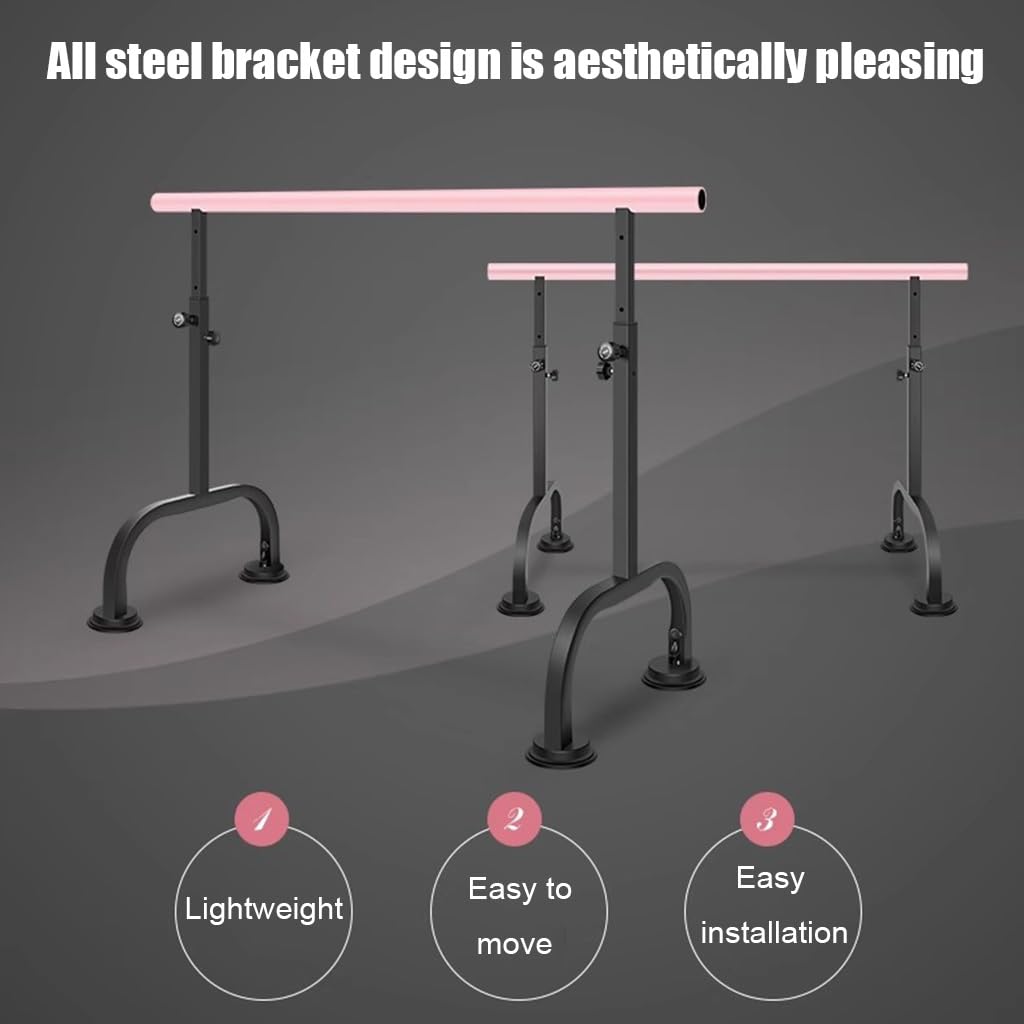 Sbarra Danza Classica Asta da Balletto Mobile in Acciaio, Altezza Regolabile 80-115 cm, Forte Ventosa con Elevata capacità di carico (Size : 3M/9.8FT)