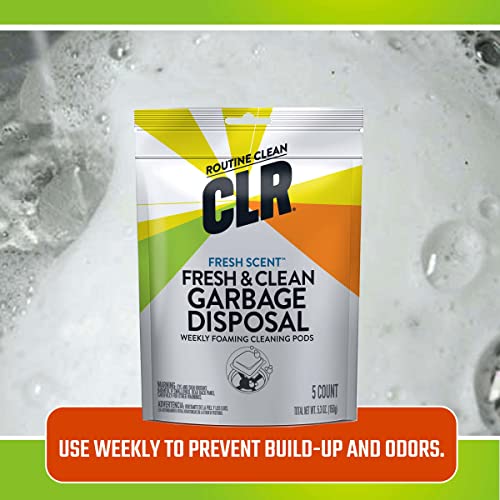 Clr Fresh & Clean Garbage Disposal, Fresh Scent Weekly Foaming Cleaning Pods, 5 Pods Total (Packaging May Vary) #TOP5