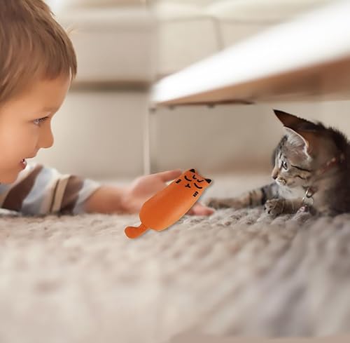 Miniatura 4 de Juguetes suaves para gatos de interior, almohadas interactivas rellenas de hierba gatera, juego de dentición de gatito de peluche, lindo gatito,