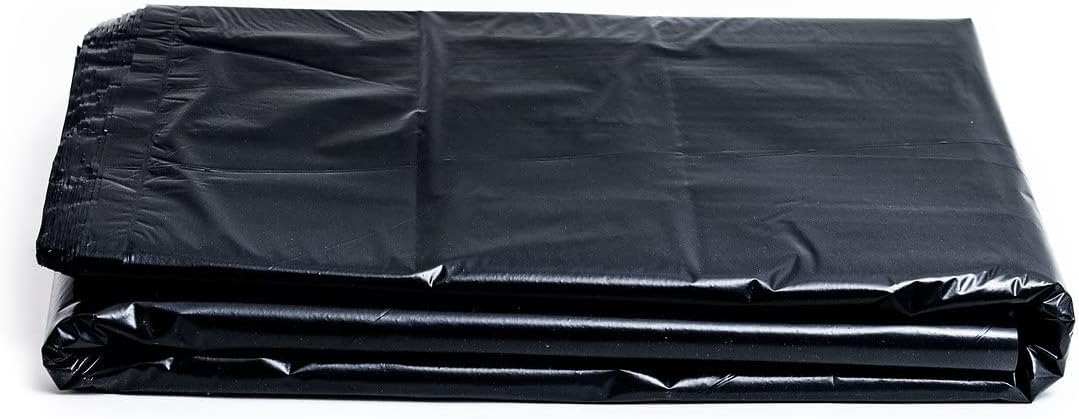 EcoQuality Strong Black Trash Bags 46 Gallon Wastebasket Receptacle Can Liner Large Heavy Duty Garbage Bags, For Kitchen, Household, Industrial, Multi Purpose, Office, Backyard, Contractor (40)
