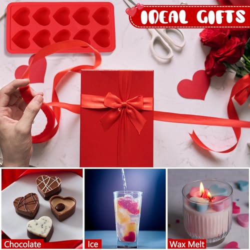 Hushee 3 Pack de Moldes para Cubos de Hielo en Forma de Corazón miniatura 3