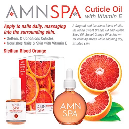 Amn Spa Americanails Sicilian Blood Orange With Vitamin E Cuticle Oil 2.5 Oz #TOP2