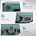 Record Player, Miric Suitcase Record Player with Speakers, 3 Speed Belt-Drive Vinyl Turntable, Portable Record Player for 7/10/12inch Vinyl Records, Support USB/SD/AUX Vinyl Record Player-Jade Blue