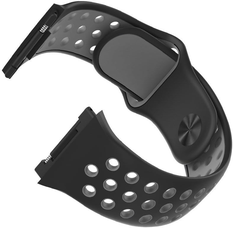 invella Replacement Strap for Fitbiit Ionic Smart Watch, Fitbiit Ionic Sport Bands Straps (Black Grey)