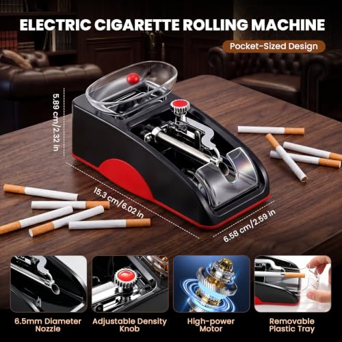 Image of NEWTRY Cigarette Rolling Machine, Electric Automatic Injector for Tobacco