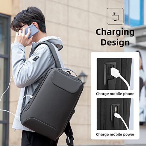 Muzee Laptop Backpack For Men Business Backpack With Tsa Lock Charging Pulg Waterproof & Anti-Scratch Shell Backpack Fit 15.6 Inch Pc Slim Casual Daypack #TOP3