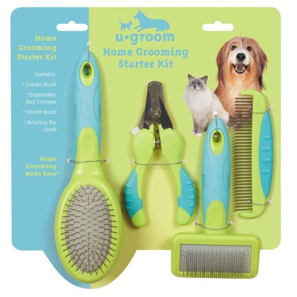 PetEdge US1007 04 U-Groom Starter Grooming Kit - 4 Piece